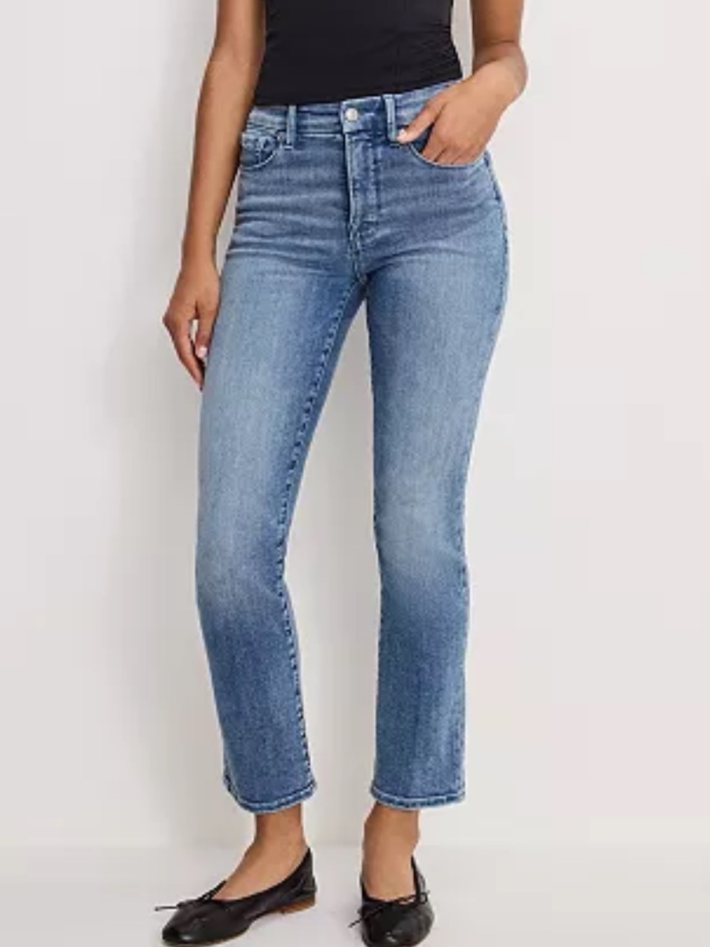 Good American Good Legs Ankle Straight Leg Jeans fits sizes 6-12